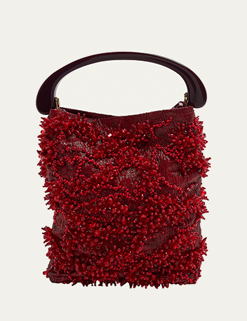 Dries Van Noten - Crisp Bleeding Beaded Top-Handle Bag