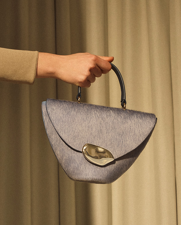 Esha Soni - Orb Flap Mink Top-Handle Bag