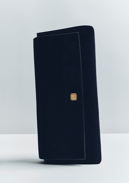 Khaite - Audrey Flap Suede Clutch Bag