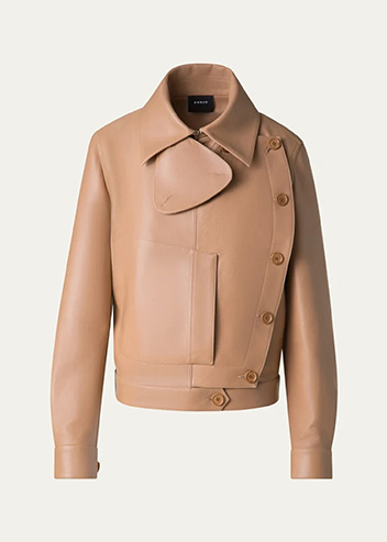 Akris - Arno Boxy Leather Trench Jacket
