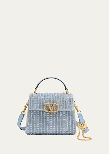 Valentino Garavani - VSLING Mini Crystal Top-Handle Bag
