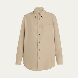 Brioni - Button Down Gabardine Silk Shirt