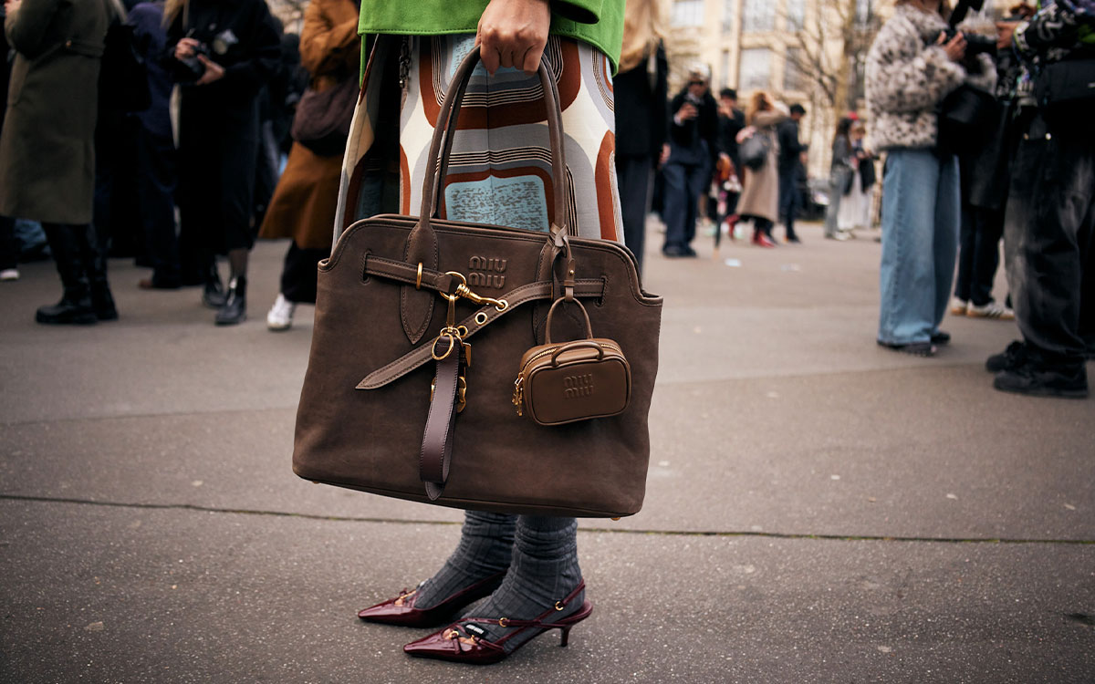 Model wears Miu Miu