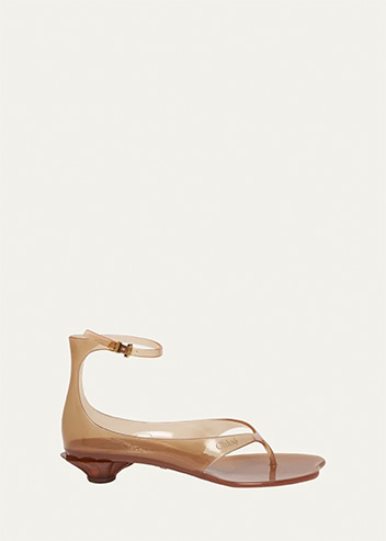 Chloé - Jelly Thong Ankle-Strap Sandals