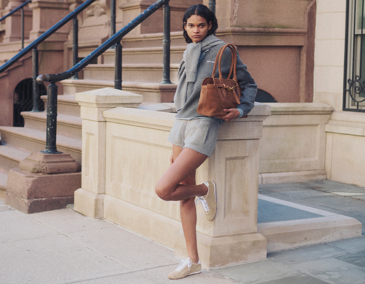 Model wears Miu Miu - Wool Turtleneck Sweater