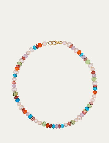 Sheryl Lowe - 14K California Days Mixed Bead Necklace