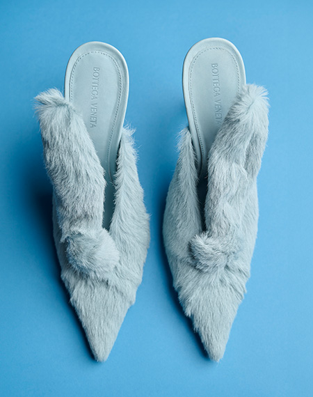 Bottega Veneta - Knotted Calf Hair Mule Pumps
