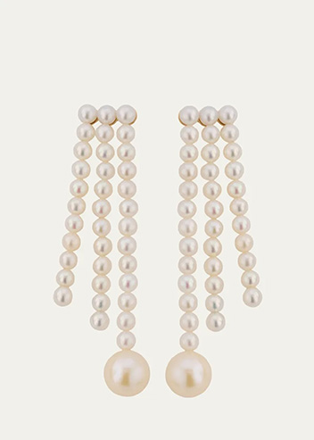 Sophie Bille Brahe - 14K Yellow Gold Freshwater Pearl Earrings