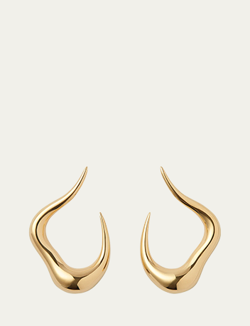 Fernando Jorge - 18K Yellow Gold Bold Stream Open Small Earrings