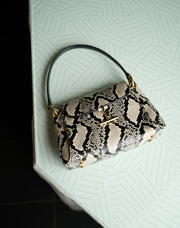 Tom Ford - Tara Small Shoulder Bag in Python-Printed Leather