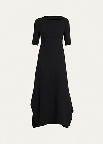 THE ROW - Faede Draped Back Long Silk Dress