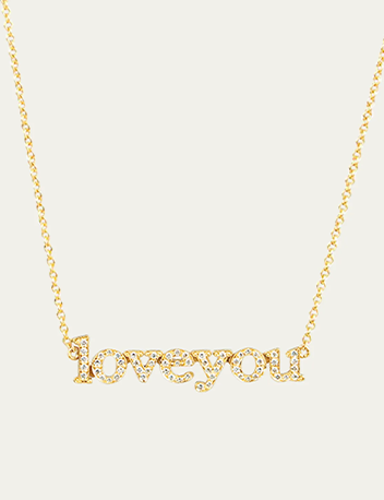 Jennifer Meyer - 18k Diamond Love You Necklace