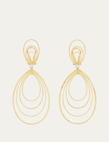 Buccellati - Hawaii Waikiki 18k Gold Teardrop Pendant Earrings