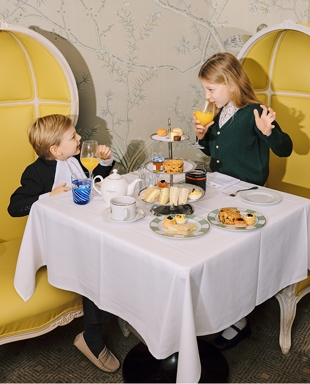 Sabine Getty's children—Jupiter, 5, and Gene, 8