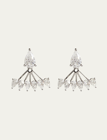 Kendall Row - 14K White Gold Pear Lab Grown Diamond Earring Jackets