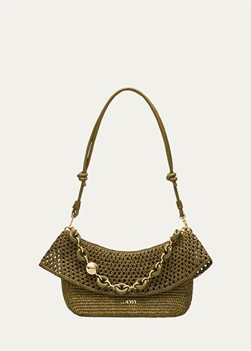 Loewe - Ola Small Shoulder Bag in Raffia and Leather