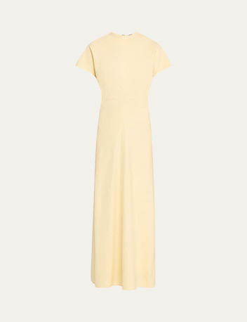Toteme - Slouch Waist Short-Sleeve Ankle Dress