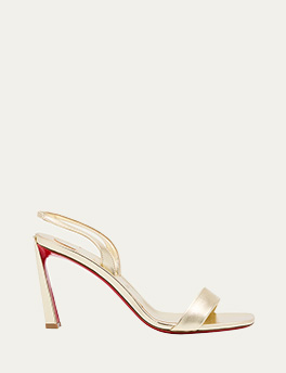 Christian Louboutin - Condora Metallic Red Sole Slingback Sandals