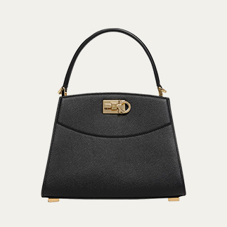 Ferragamo - The New Studio Small Box Leather Top-Handle Bag