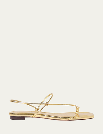 Loeffler Randall - Eleanor Strappy Metallic Leather Sandals