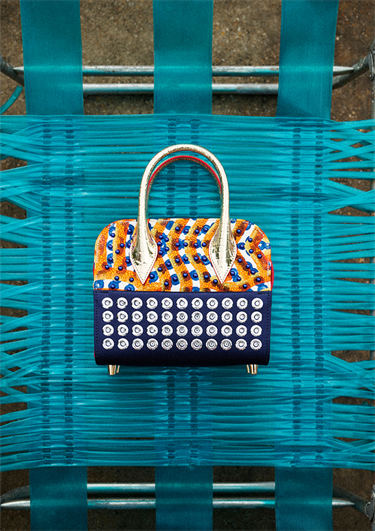 Christian Louboutin - Eloise Mini Top-Handle Bag in Gaagal Embellished Satin and Leather