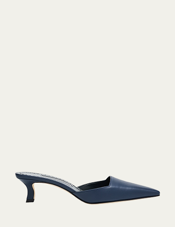 Manolo Blahnik - Moiramu Leather Mules