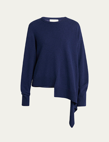 McQueen - Asymmetric Hem Cashmere-Wool Sweater