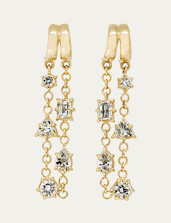 Dara Kaye - Constellation Double Huggie Multishape Earrings