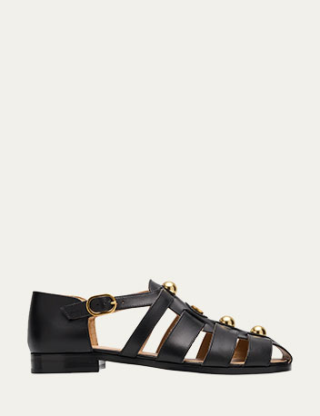 Valentino Garavani - VLogo Stud Leather Fisherman Sandals
