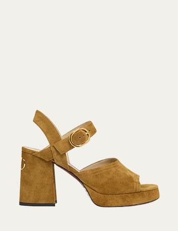 Valentino Garavani - Fawcette VLogo Suede Platform Sandals
