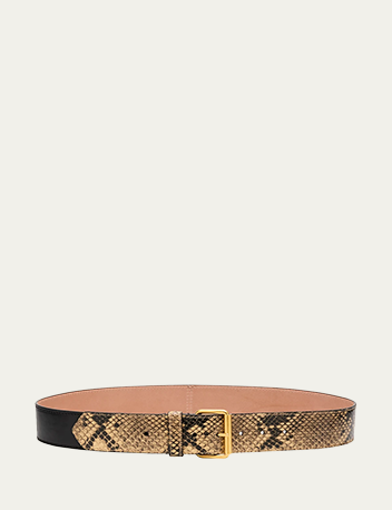 Dries Van Noten - Snakeskin-Print Leather Belt