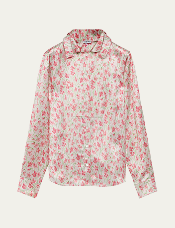 Loewe - Floral Print Satin Button-Down Overshirt
