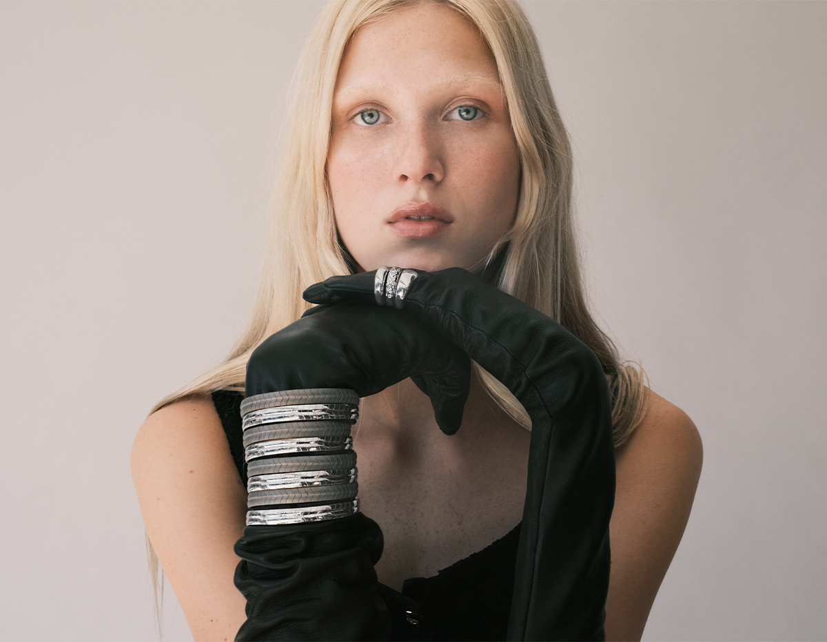 Model wears Sidney Garber