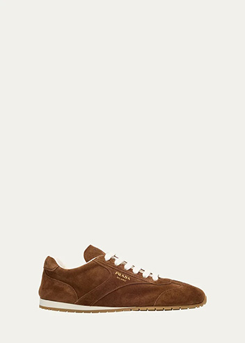 Prada - Suede Low-Top Sneakers