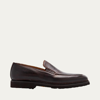 Bontoni - Men's Dome Leather Lug-Sole Loafers