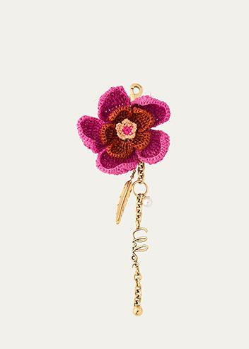 Chloé - Crochet Raffia Flower Bag Charm