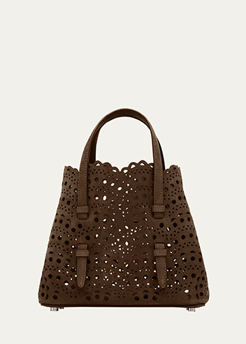ALaïa - Mina 20 Top-Handle Bag in Perforated Suede