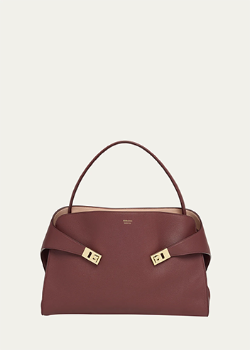 Ferragamo - Large Hug Soft Bicolor Shoulder Bag