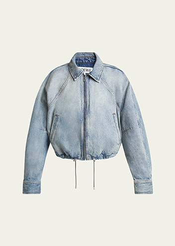 Loewe - Balloon Zip-Up Drawstring Denim Jacket