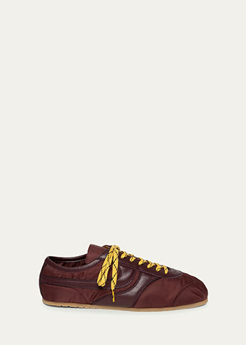 Dries Van Noten - Men's Nylon and Leather Low-Top Sneakers