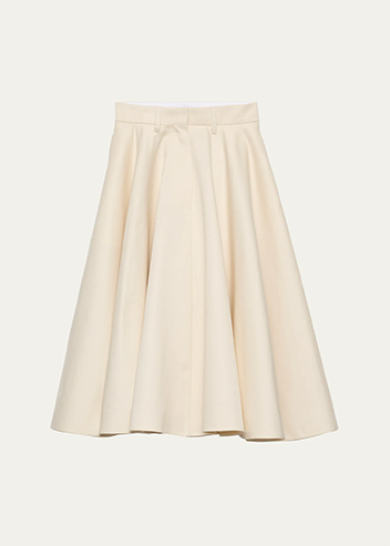 Prada - Chino A-Line Midi Skirt