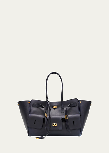 Balenciaga - Bel Air Medium Smooth Leather Tote Bag