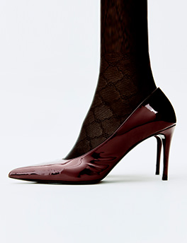 Khaite - Jett Dorsay Pump in Oxblood Patent Leather