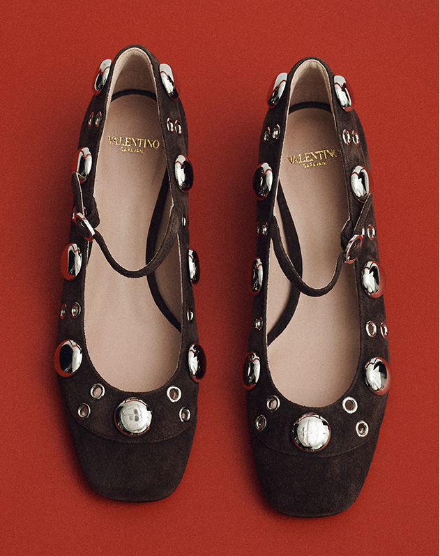 Valentino Garavani studded ballet flats
