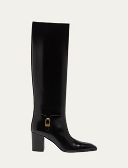 Saint Laurent - Julia 75 Knee-High Leather Boots