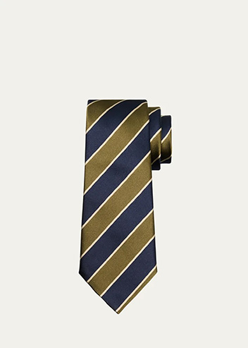 Saint Laurent - Striped Tie Silk