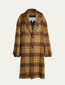 Loewe - Plaid Oversized Alpaca-Wool Coat