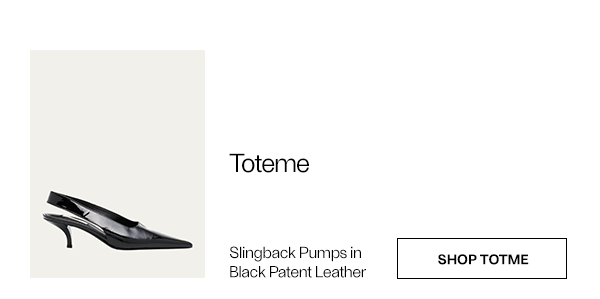 Toteme - Slingback Pumps in Black Patent Leather