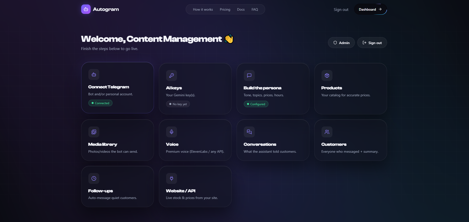 Autogram / AI Telegram Product Assistant