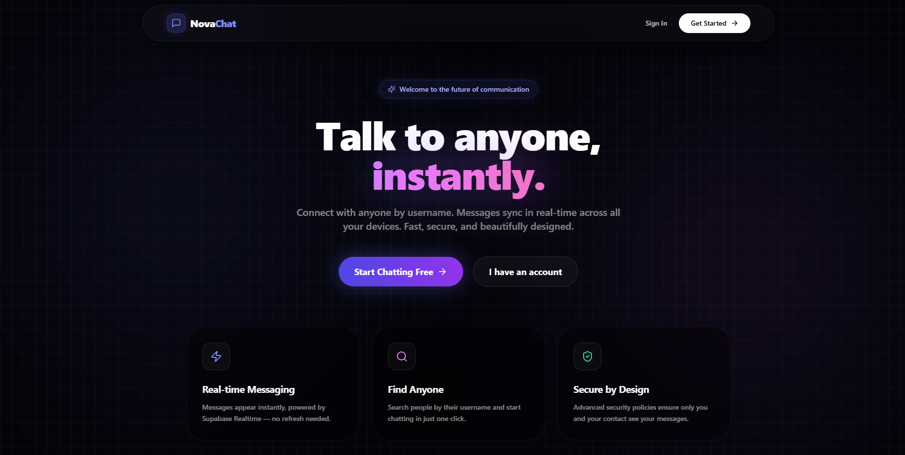 Nova Chat / Real-Time Messaging Platform